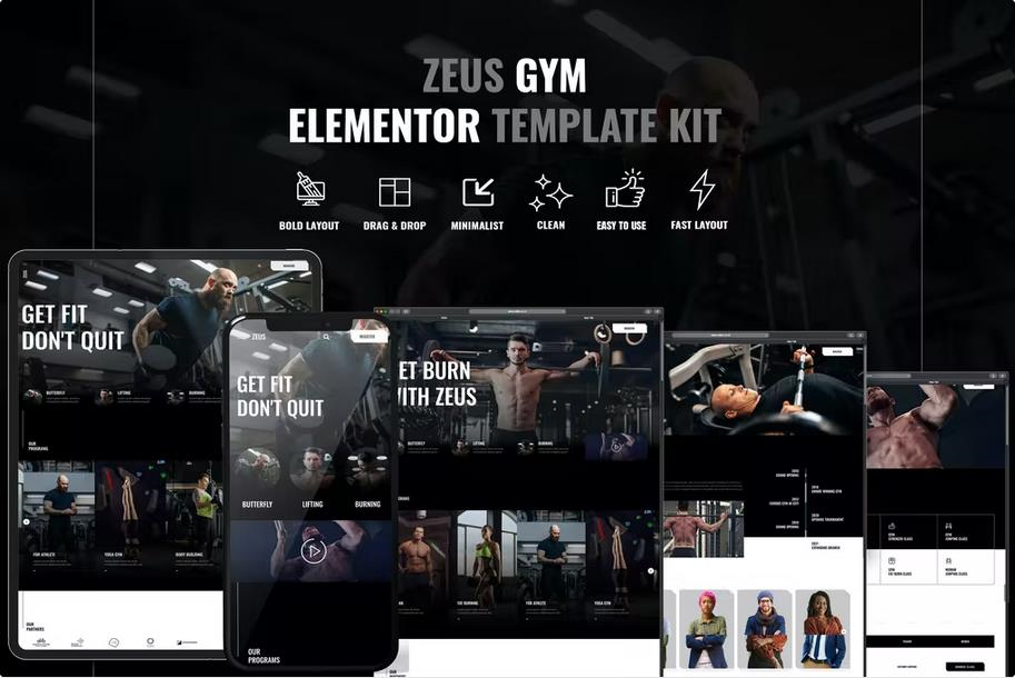 ZEUS – GYM & FITNESS ELEMENTOR TEMPLATE KIT